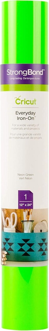 Neon Green, 2ft Roll (12"x24") - HTV Heat Transfer Vinyl for Shirts-t Everyday Iron On (Neon Green)